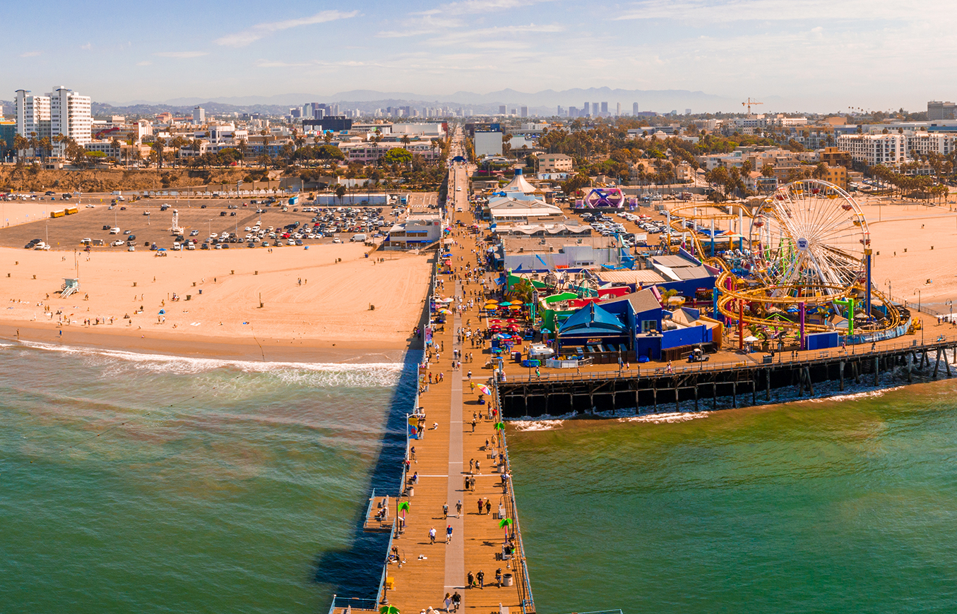 Aerial image of Santa Monica Pier