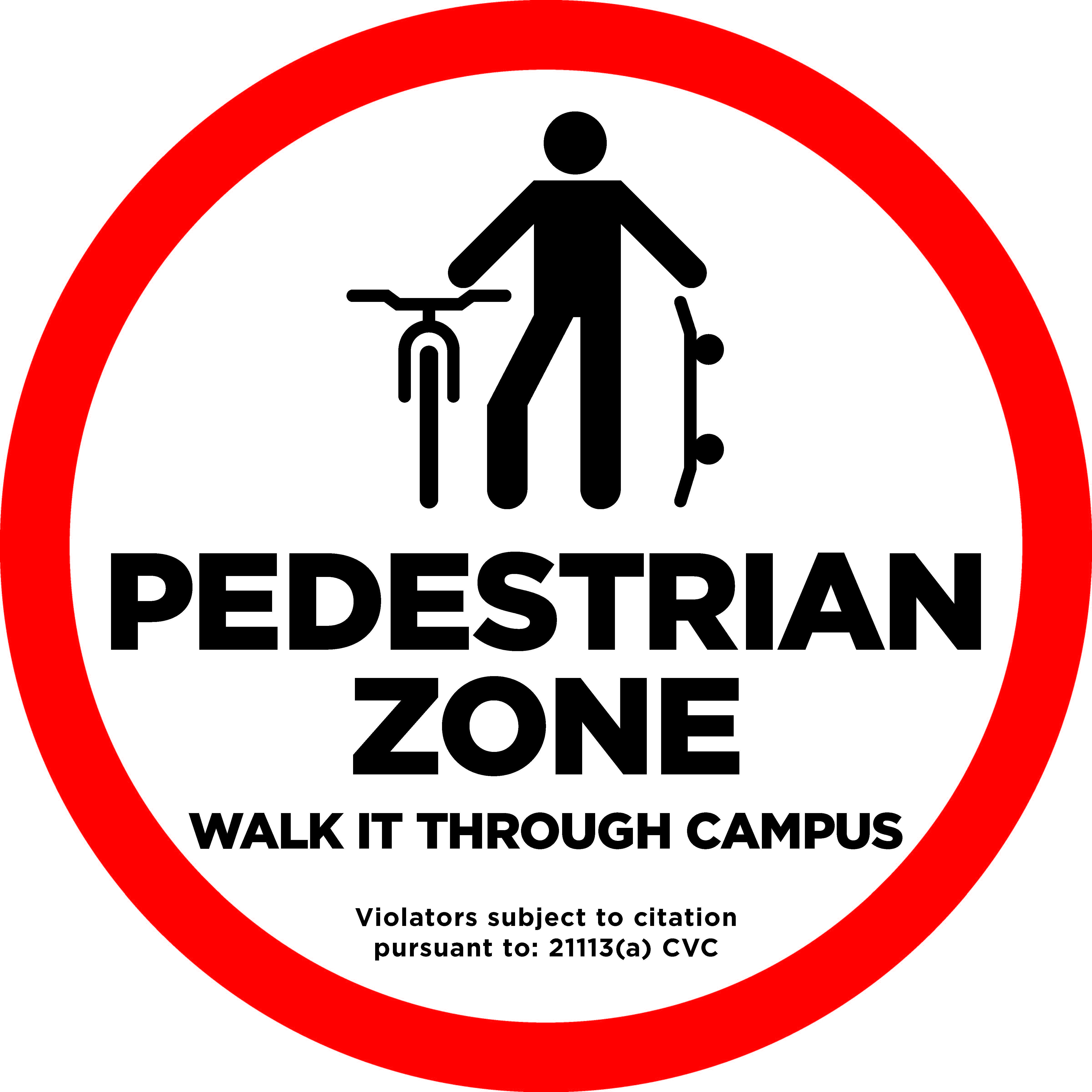 Pedestrian Zone Decal