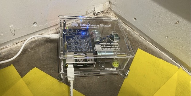 Close-up of Seismograph