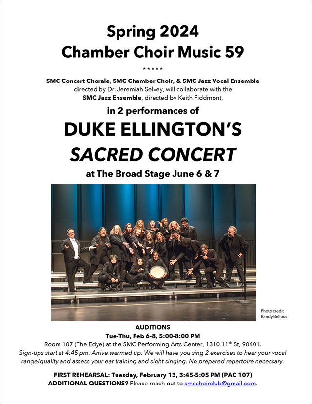Chamber Choir Flier page 1