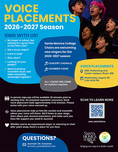 Voice Placements & Choir Auditions