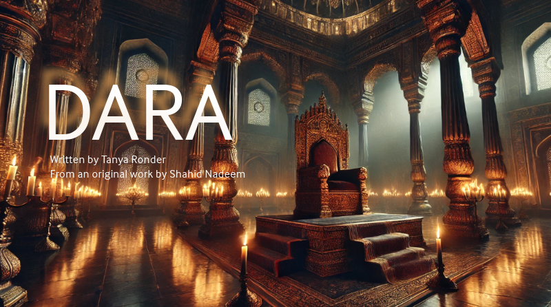 Image of large room with title Dara Written by Tanya Ronder  From an original work by Shahid Nadeem 