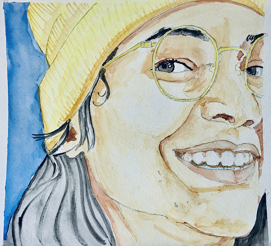 Venu Pantham A Portrait  Watercolour
