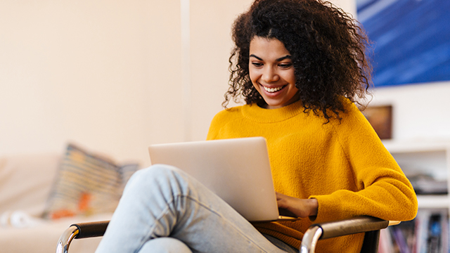 Student on laptop