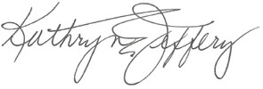 Signature of Dr. Kathryn Jeffery