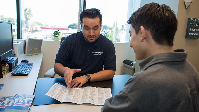 Student with counselor