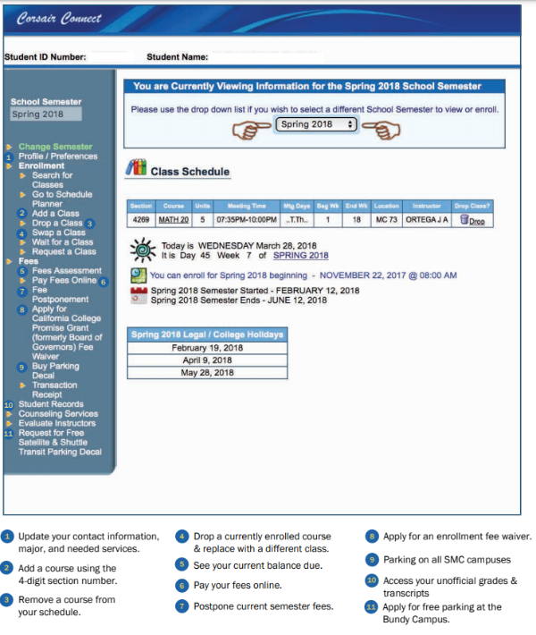 corsair connect enrollment tab navigation