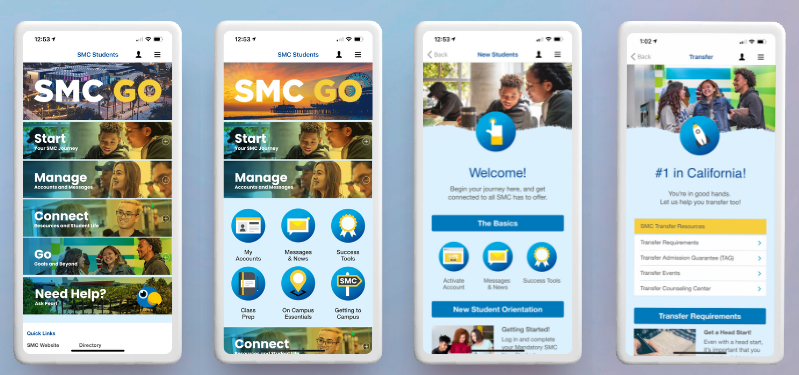 S.M.C. GO app screenshots
