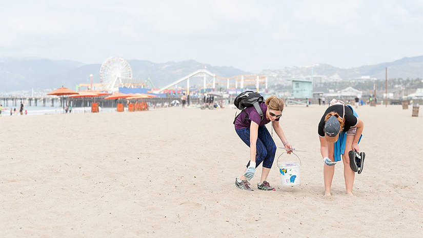 beach cleanup event