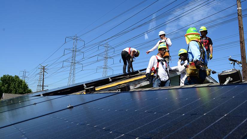 solar panel installation