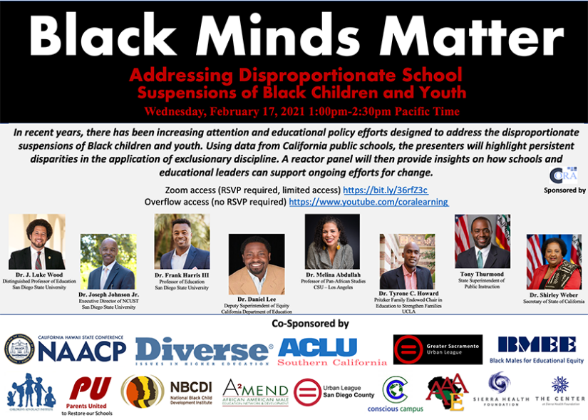 Flyer for Black Minds Matter webinar on February 17, 2021