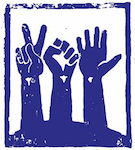 Equity and Diversity image of hands - peace, strength, and open