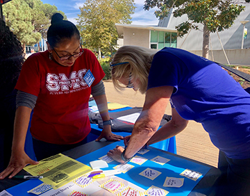 SMC counselor Susan Maiorano writing her immigrant "story"