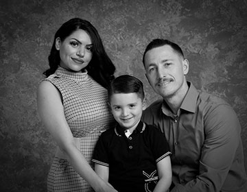 Firefighter Daniel Bresler, with wife Marla Bresler and son D’Angelo