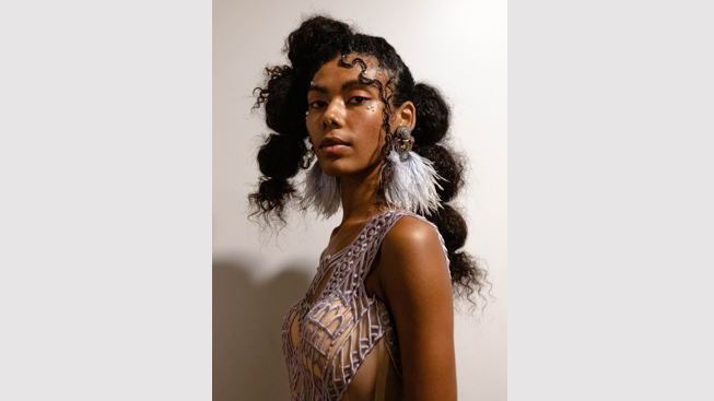 Model Kyra Stewart waits before walking for Filipino fashion designer, Francis Libran, at the Los Angeles Fashion Week, Oct.7, 2022. This photo by Corsair staffer Ee Lin Tsen won first place in the environmental portrait category during the JACC SoCal Publication Awards.