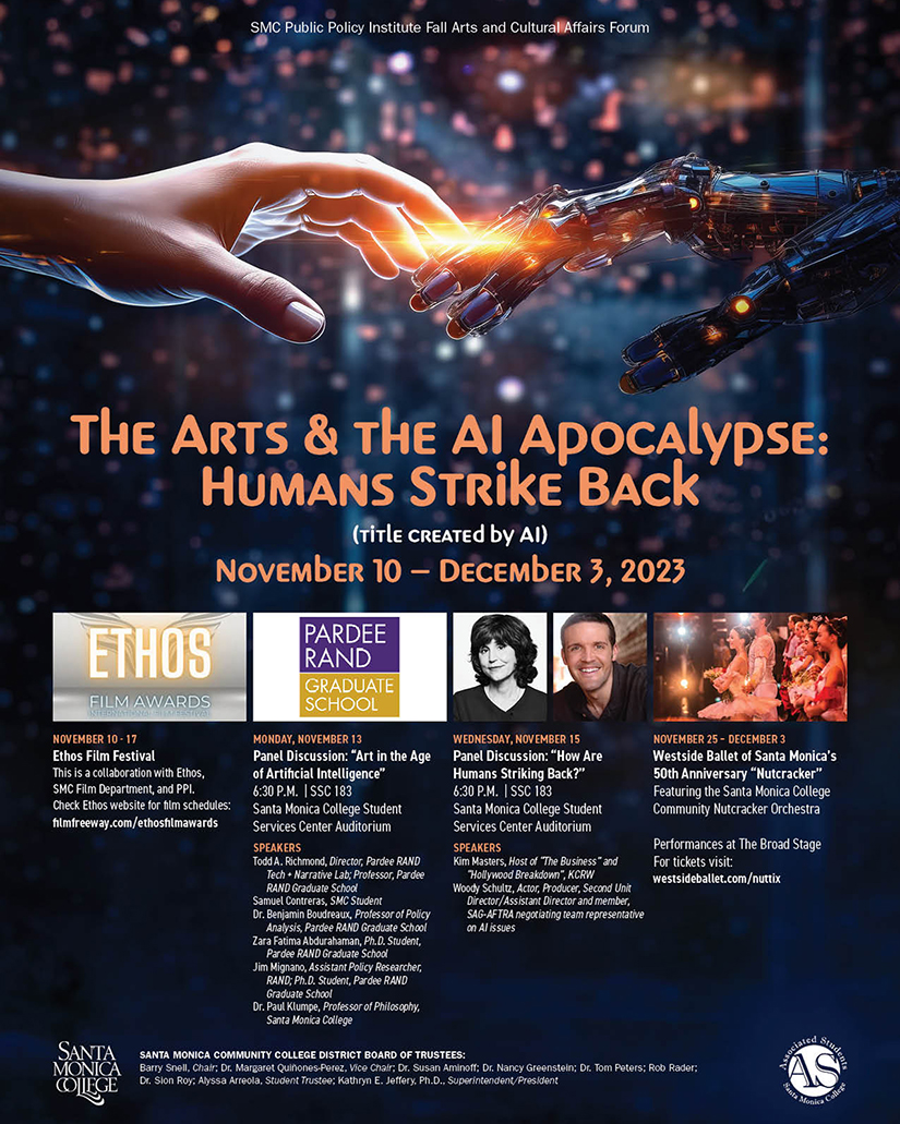 SMC Public Policy Institute and SMC Associated Students to Host 2023 Fall Arts and Cultural Affairs Forum Nov. 13-Dec. 3