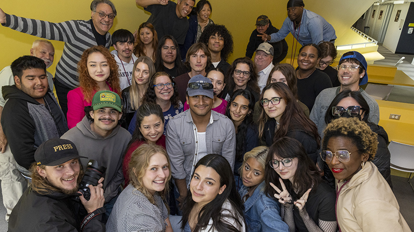 SMC journalism students / Corsair staffers in their newsroom at the college’s Center for Media & Design. The Golden Globe Foundation has recently provided a renewed grant of $17,000 for students who work for/intern on The Corsair. (Photo Credit: Gerard Burkhart)