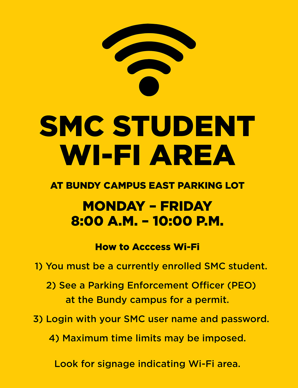 SMC Student Wi-Fi Area