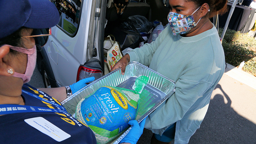 An SMC Student at Giving Thanksgiving