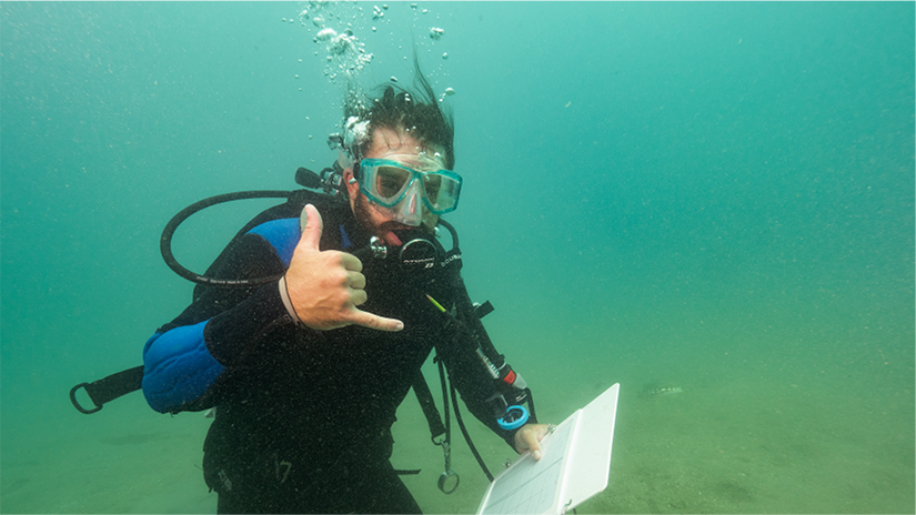 Nathan Churches on a Dive