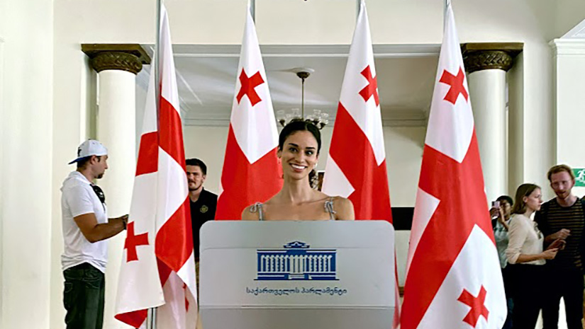 Jasmine Wilfong at Georgian Parliment