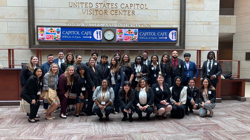 Jarod and Daniel at the Capitol with other CCGAF fellows.