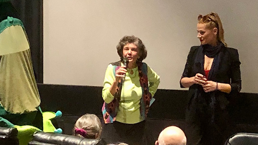 Sheila discussing her film "The Last Stand: Heroes at Ballona Wetlands"