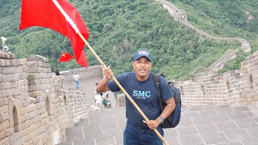 At the Great Wall of China