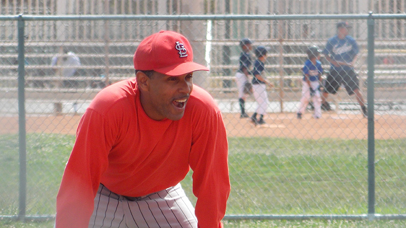 Coach Greg Brookins in action