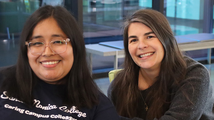 Christina with counselor Leticia Montoya