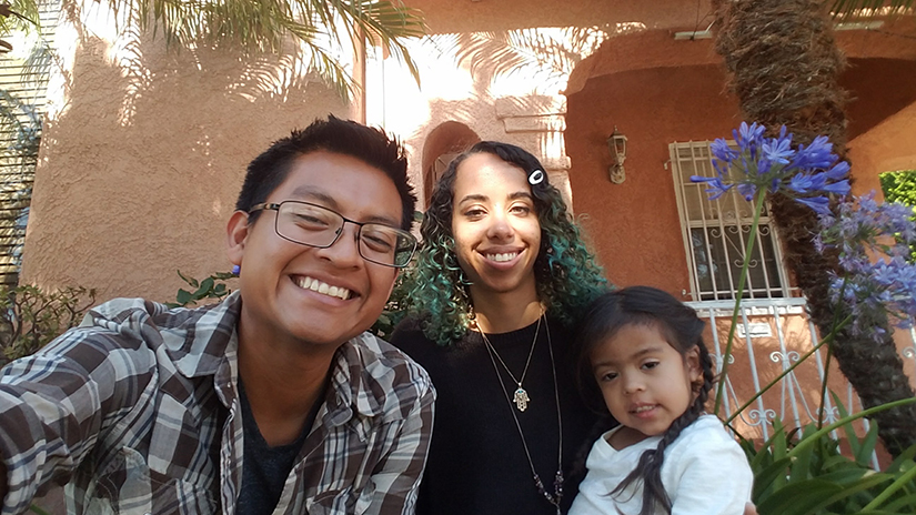Antonio, Brittanie, and Sofia in Leimert Park