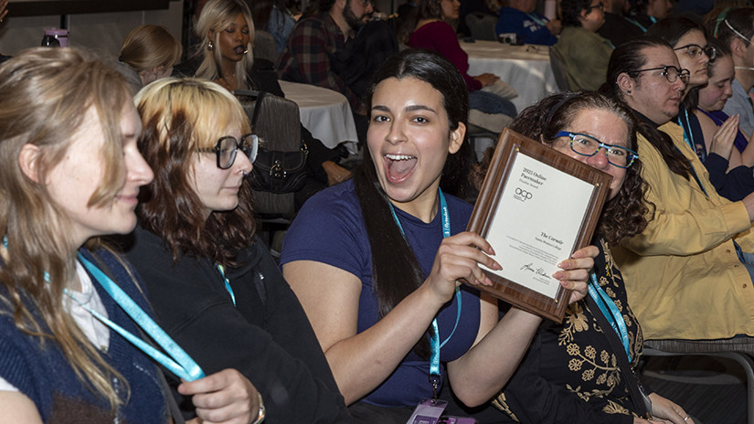 Adriana Brady at the Associated College Press awards 2025