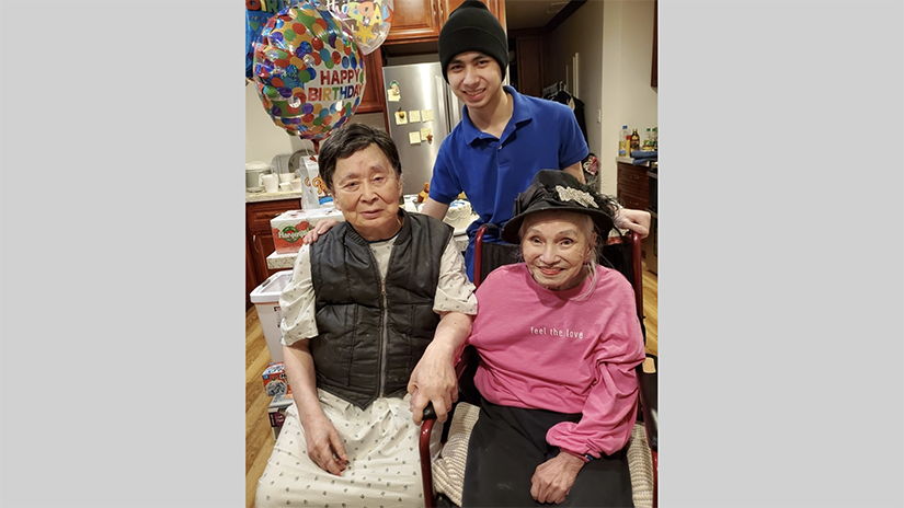 David with his grandparents