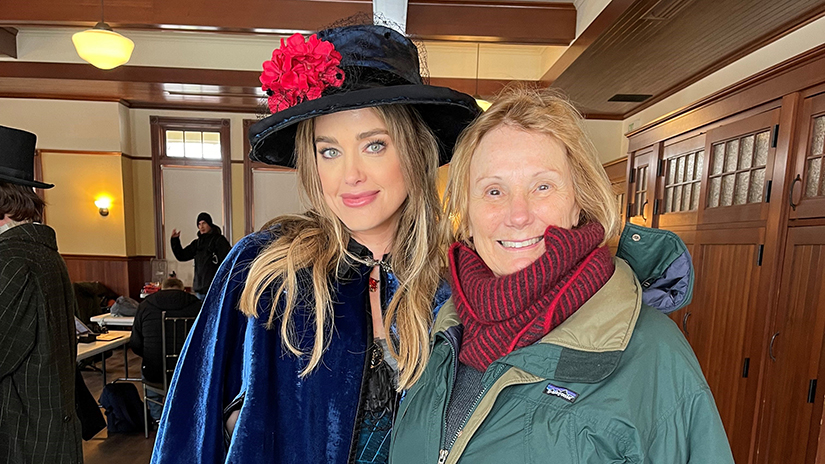 Star Ashley Newbrough and producer Roxanne Captor in Alberta, Canada