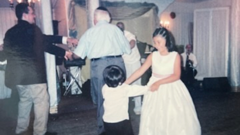 Brayden as a child, dancing at the family's Poway synagogue