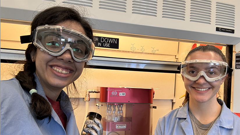 Ghazal in Science 10 class with Amanda Shane