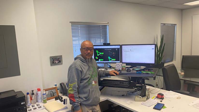 Terry Kamibayashi in his office