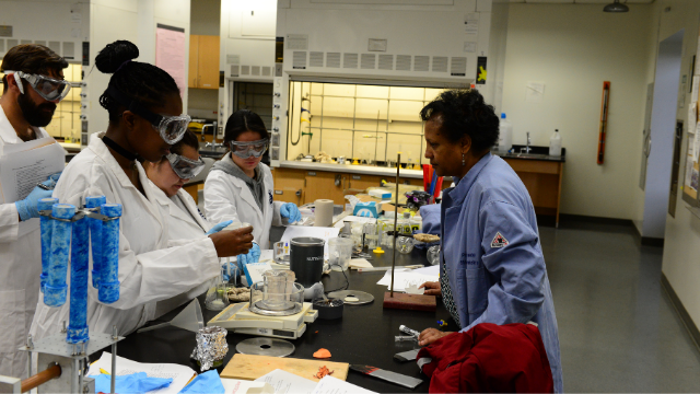 Students in a lab