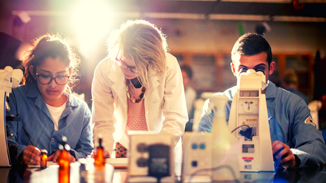 Students in a Lab