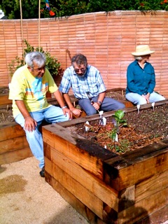 Students in the Organic Garden