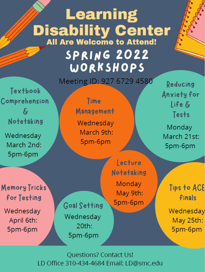LD Spring Workshops