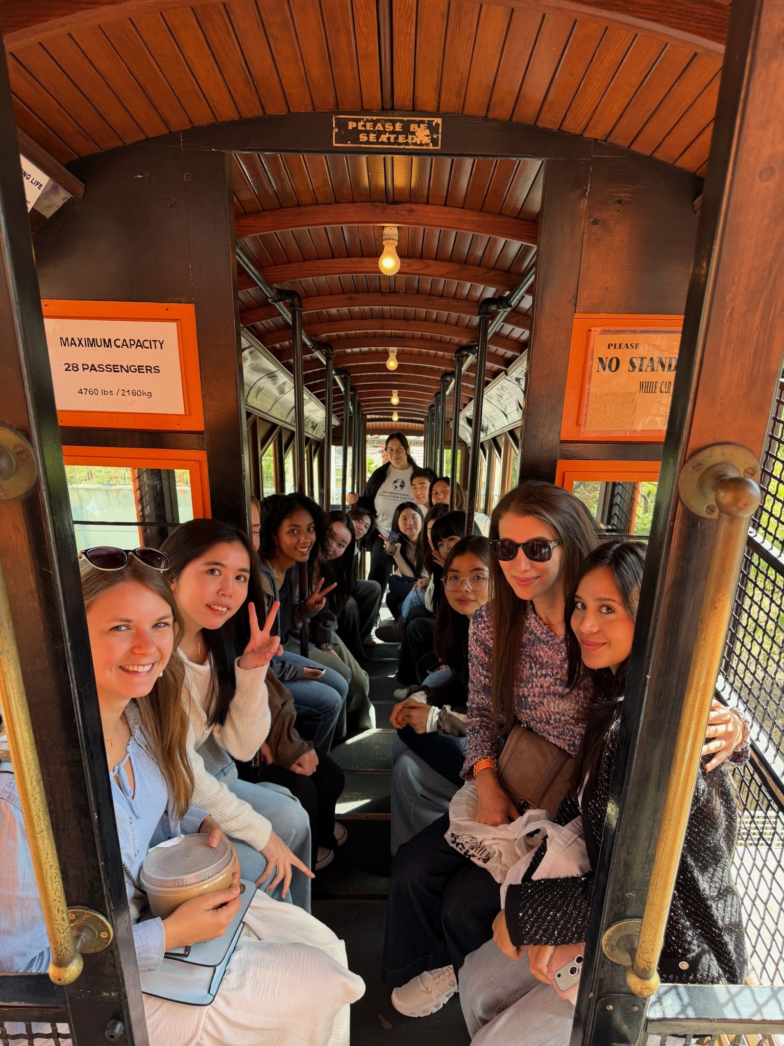 Students in a train