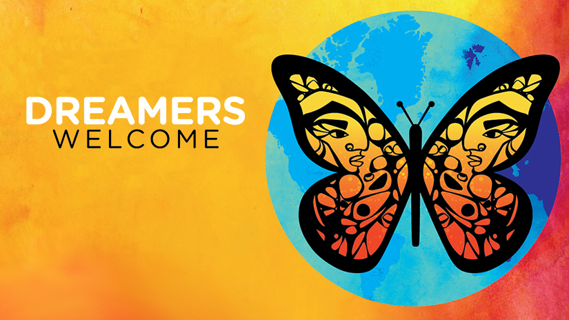 Dreamers welcome butterfly