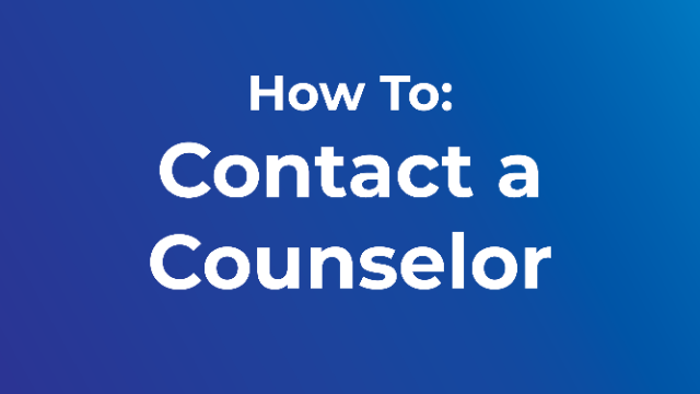 How to contact a counselor